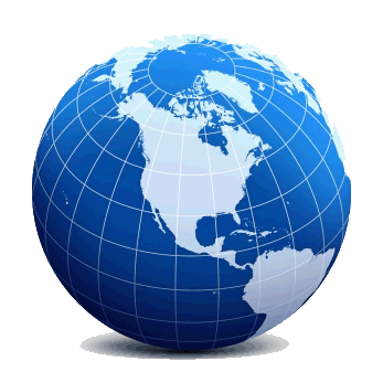 World Globe - West Hemisphere